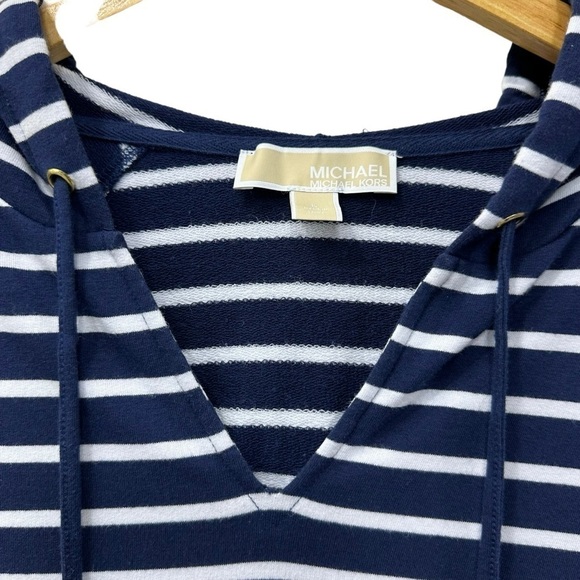 Michael Kors Navy White Stripe Nautical Hoodie, Large - Picture 4 of 10